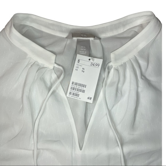 OkH&M white blouse, new with tags, sixe XL - Picture 4 of 7